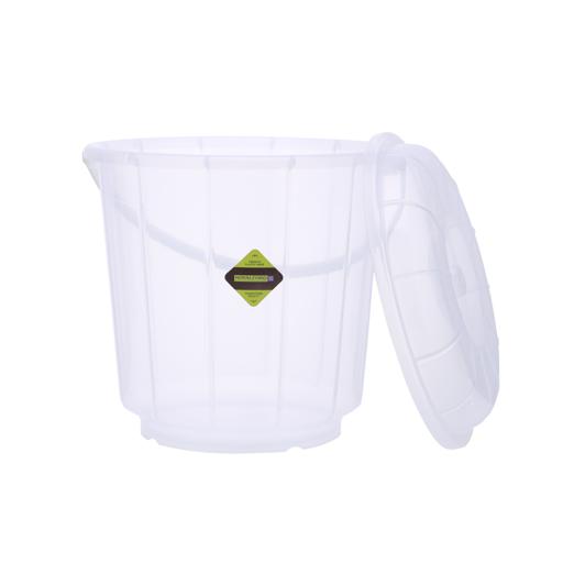 display image 4 for product Transparent Bucket with Lid, 7L Plastic Bucket RF10690 | Comfortable Handle for Easy Grip | Multifunctional | Ideal for Home, Garden, DIY Bucket | Leakproof Bucket with Lid