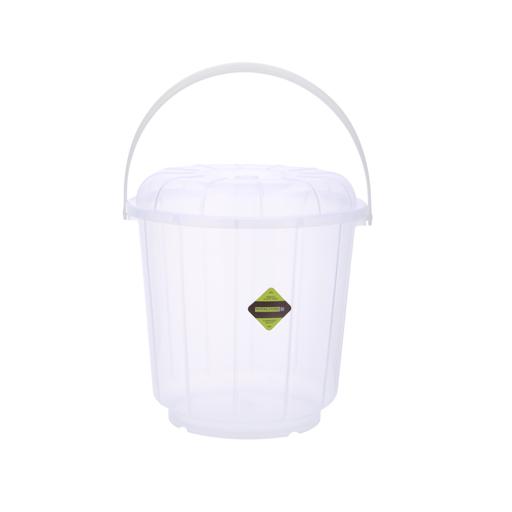 display image 8 for product Transparent Bucket with Lid, 25L Plastic Bucket RF10696 | Comfortable Handle for Easy Grip | Multifunctional | Ideal for Home, Garden, DIY Bucket | Leakproof Bucket with Lid