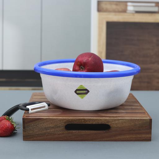 display image 1 for product Plastic Basin with Ring, 2.5L Plasticware Tub, RF10703 | Multipurpose Washing Tub | Non-Slip Tub for Washing Dishes, Storing, Soaking Laundry, Cleaning & Gardening