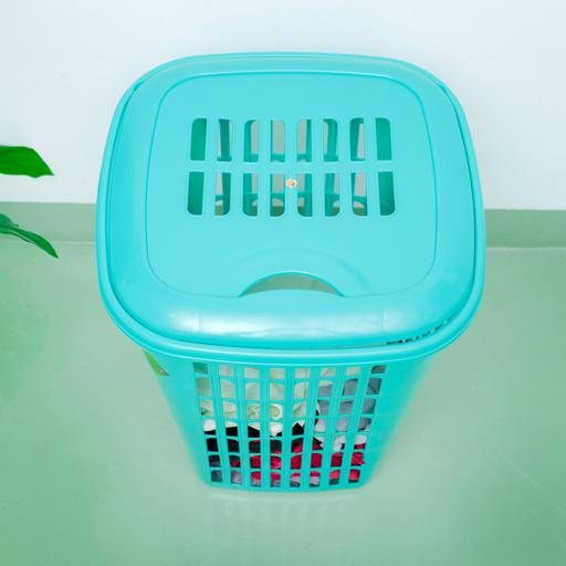 display image 3 for product Laundry Basket with Lid, Laundry Hamper with Handles, RF10719 | Airflow Design Laundry Basket | Washing Bin, Dirty Clothes Storage, Bathroom, Bedroom, Closet