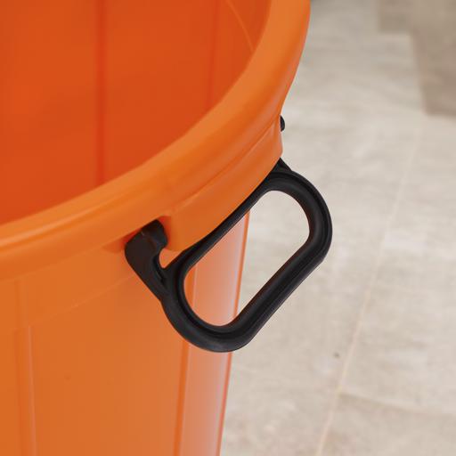 display image 1 for product Plastic Drum with Lid, Laundry Hamper with Handles, RF10721 | 40L Washing Bin, Dirty Clothes Storage, Bathroom, Bedroom, Closet, Laundry Basket