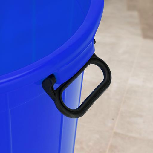 display image 1 for product Plastic Drum with Lid, Laundry Hamper with Handles, RF10724 | 100L Washing Bin, Dirty Clothes Storage, Bathroom, Bedroom, Closet, Laundry Basket