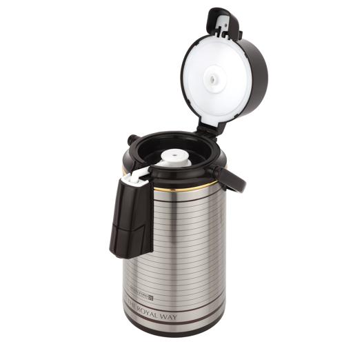 display image 5 for product Airpot Flask, Double Wall Vacuum Insulation, 3L, RF10725 | 360° Rotating Base | Portable & Leak-Resistant | Pump Flask for Hot/ Cold Drinks, Tea, Coffee