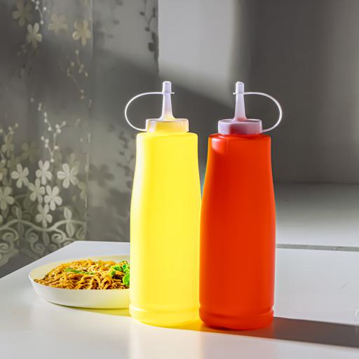 Squeeze Condiment Bottles With Cap Ketchup Sauces Olive Oil Bottle