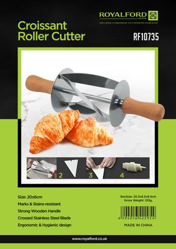 Croissant/Dough Cutter, 5 Slices, Smooth-Cut, Stainless Steel