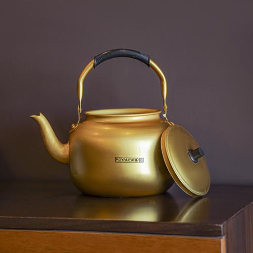 display image 1 for product Royalford 4 Litre Aluminium Tea Kettle - Golden