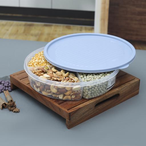 display image 2 for product Smart Storage Container, 5 Compartment Design, RF10789 | 2L Transparent Container | Reusable & Freezer Safe | Portable & Long-Lasting Design | Keeps Food Fresh | Multifunctional