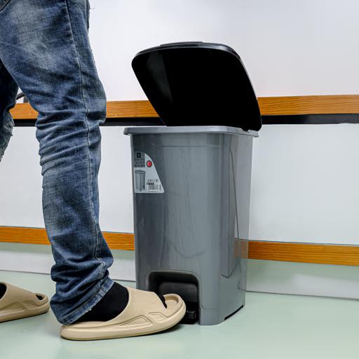 display image 4 for product Slim Pedal Dust Bin, 25L Plastic Waste Bin, RF10793 | Practical Slim Bin for Bathroom, Kitchen or Office | Foot Pedal Trash Bin for Commercial Purpose