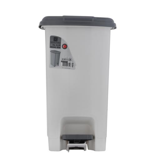 display image 5 for product Slim Pedal Dust Bin, 15L Plastic Waste Bin, RF10794 | Practical Slim Bin for Bathroom, Kitchen or Office | Foot Pedal Trash Bin for Commercial Purpose