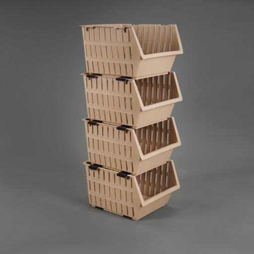 display image 3 for product Richwell 4-Tier Storage Cabinet, Plastic Drawers, RF10801 | Stationary Arts Desktop Tabletop Organizer | Storage Tower Unit for Office Bedroom Kitchen