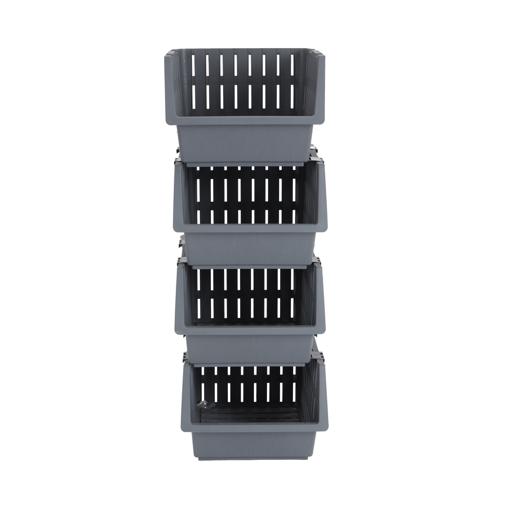 display image 5 for product Richwell 4-Tier Storage Cabinet, Plastic Drawers, RF10801 | Stationary Arts Desktop Tabletop Organizer | Storage Tower Unit for Office Bedroom Kitchen