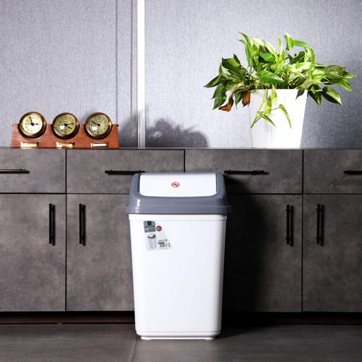 display image 3 for product Novelty Trash Bin, RF10804, 30L Plastic Swing Lid Dust Bin | Portable Square Dustbin for Home, Office, Kitchen, Apartments, Commercial Purpose, Etc