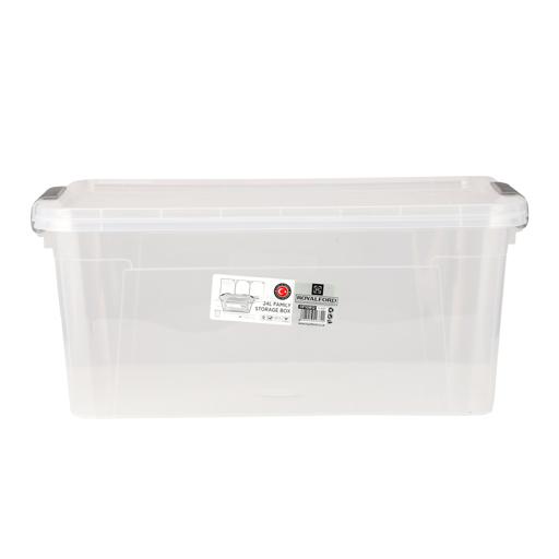 display image 6 for product Family Storage Box, 24L Plastic Clear Container, RF10812 | Transparent Large Storage Organizer Box with Lid | Ideal for Living Room, Bedroom, Garage