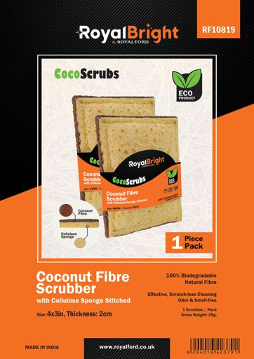 CELLULOSE AND FIBRE NON-SCRATCH SPONGES (PACK OF 2)