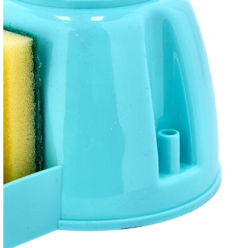 display image 8 for product 3-in-1 Cleaning Set, Holds & Stores Sponges, RF10834 | Sink Countertop Liquid Dish Soap Dispenser Pump Bottle | Kitchen Scrub Brushes with Non Slip Long Handle for Cleaning Dishes, Sink