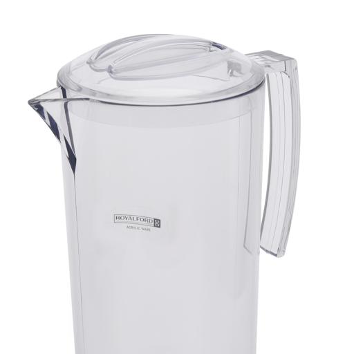 Royalford RF345N 2L Acrylic Jug - Acrylic Plastic Large Drink Jug with  Comfortable Handles & Leak Proof Lid