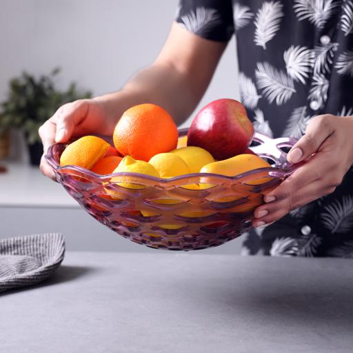 display image 6 for product Acrylic Fruit Bowl, Freezer Safe & BPA Free, RF10849 | Top Rack Dishwasher Safe | Countertop Fruit Basket – Vintage Style Wire Fruit Storage | Multi-Purpose | Compact Storage Space