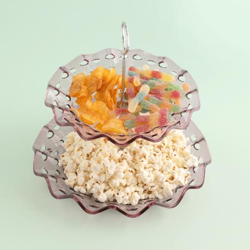 display image 4 for product Candy Tower, High-Quality Acrylic Ware, BPA-Free, RF10852 | 2 Tier of Candies Stand | Dessert Plates | Mini Cakes Fruit Candy Display Tower for Wedding Home Holiday Birthday