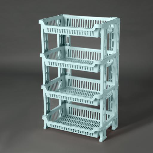 Royalford 4Layer Vegetable Rack RF10878 Plastic Vegetable Rack MultiPurpose Storage Rack