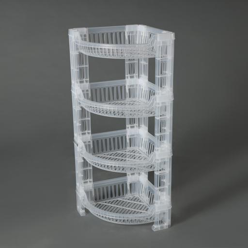 Royalford 4 Layer Transparent Corner Rack
