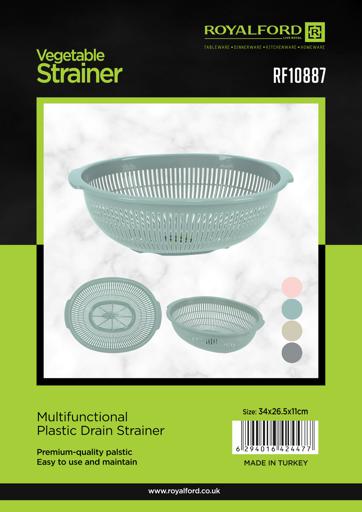 display image 7 for product Royalford Plastic Oval Vegetable Strainer