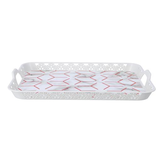 display image 1 for product Rectangular Oya Tray, Breakfast & Cereal Tray, RF10922 | Ideal for Home & Restaurant | Long Lasting & Lightweight | Premium Plasticware | BPA-free & Odourless