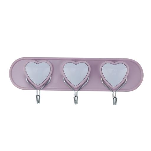 display image 4 for product Heart Sticky Hooks, 2x3pcs Self Adhesive Wall Hooks, RF10948 | Hooks for Bathroom, Kitchen, Bedrooms, Closet, Office, Showrooms, Laundry Room & More