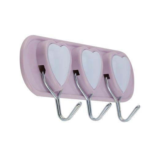 display image 5 for product Heart Sticky Hooks, 2x3pcs Self Adhesive Wall Hooks, RF10948 | Hooks for Bathroom, Kitchen, Bedrooms, Closet, Office, Showrooms, Laundry Room & More