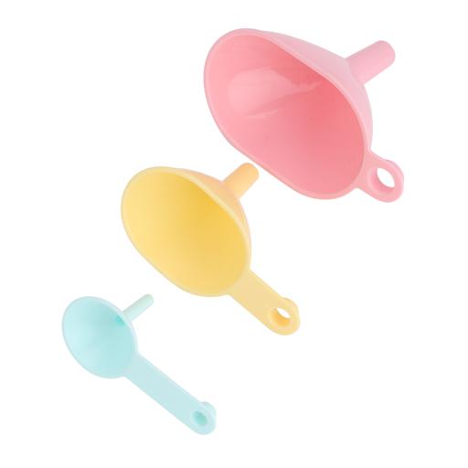 display image 6 for product Baking Tools & Accessories, 3pcs Funnel Set, RF10949 | Mini Kitchen Tool for Distributing Cream, Chocolate, Icing | Plastic Kitchen Funnel Set