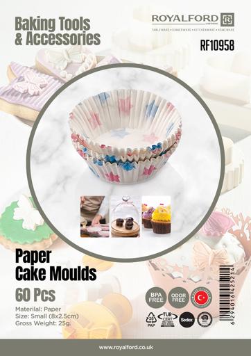 Esslly 200 gm Disposable Paper Cake Mould - Brown with Gold Floret |  Free-Standing | Pack of 15 : Amazon.ae: Kitchen