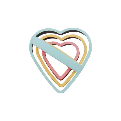 display image 0 for product Cookie Cutter, 3pcs Stainless Steel Cookie Cutter, RF10961 | Baking Moulds | Heart Shape Cookie Cutter with PP Handle | Baking Dough Tools