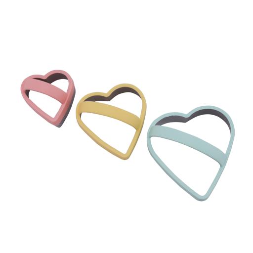 display image 6 for product Cookie Cutter, 3pcs Stainless Steel Cookie Cutter, RF10961 | Baking Moulds | Heart Shape Cookie Cutter with PP Handle | Baking Dough Tools