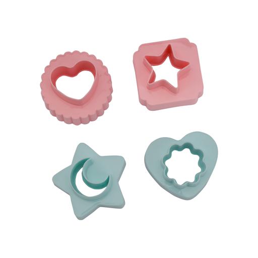 display image 10 for product Double Side Cookie Cutter, 4pcs PP Polymer Cutter, RF10962 | Heart, Flower, Star, Round, Square Shape Cookie Cutter | Baking Tools for Kitchen