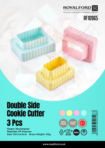 display image 9 for product Double Side Cookie Cutter, 3pcs PP Polymer Cutter, RF10965 | Rectangular Shape Cookie Cutter | Baking Tools & Accessories | Soft Edge Cookie Cutter