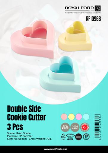 Double Heart Cookie Cutter, Double Heart Fondant Cutter, Double Heart Clay  Cutter