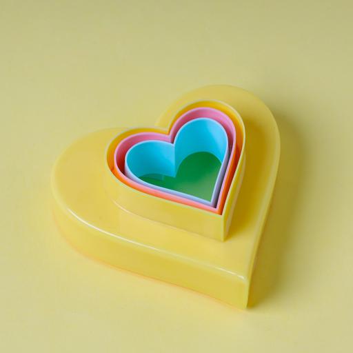 Double Heart Cookie Cutter, Double Heart Fondant Cutter, Double Heart Clay  Cutter