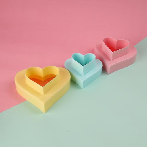 Double Heart Cookie Cutter, Double Heart Fondant Cutter, Double Heart Clay  Cutter