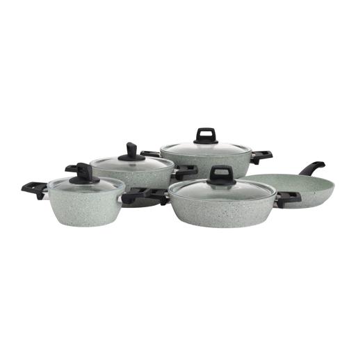 SET OF 13 Karaca Non-Stick Cookware Set (Fry Pans,Stockpots,Utensils Set)  black