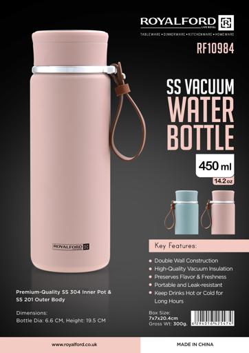 Stainless Steel Water Bottle, Double Walled Vacuum Flask Thermo, Insulated Flask for Hot Cold Drinks, Travel Coffee Mug, Sports Water Bottle Leakproof