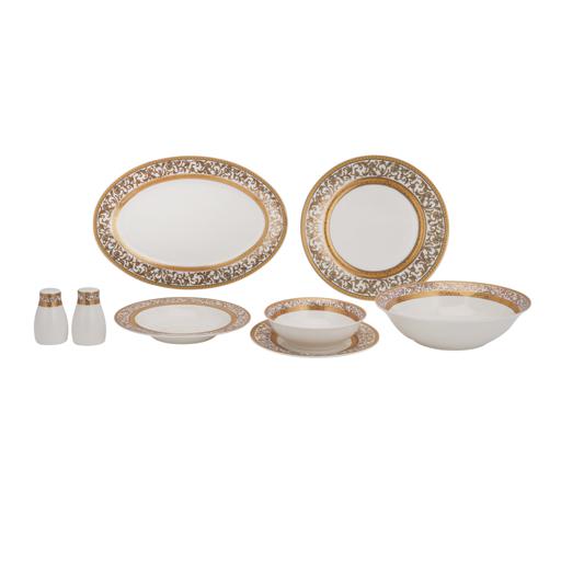 display image 7 for product Premium Bone China Dinner Set, 28 Pcs Set, RF11049 | Elegant Floral Design | Dishwasher Safe | Freezer Safe | Bone China Chin Resistant Dishes Sets Service for 6