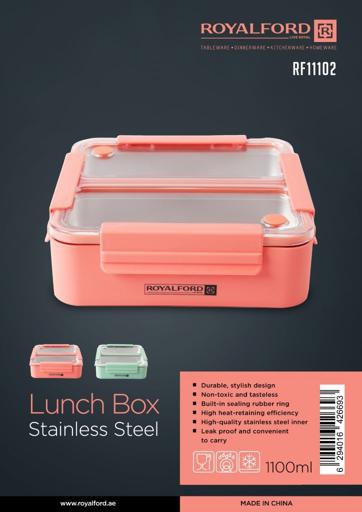 Huaai Hot Food Container Rectangular Insulation Box Stainless Steel Lunch  Box Food Storage Container Children'S Hot Food Insulation Box Blue