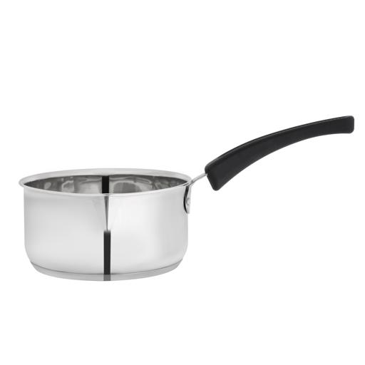 display image 4 for product 14cm Stainless Steel Saucepan, Induction Base, RF11121 | Stainless Steel Kitchen Cookware | Heavy-gauge Tri-ply Base Saucepan with Pouring Spout & Comfortable Handle