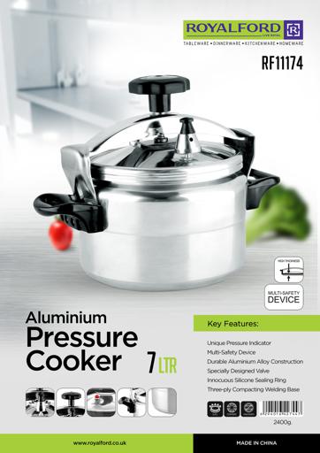 Royalford 7 Litre Aluminum Pressure Cooker