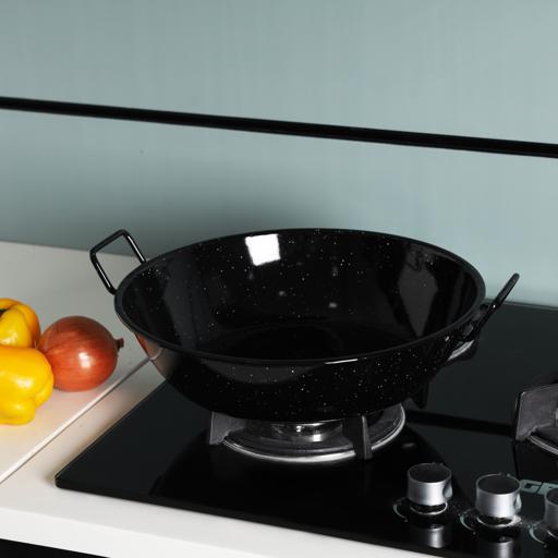 display image 1 for product Royalford Enamel Coated Deep Paella Pan - 32Cm