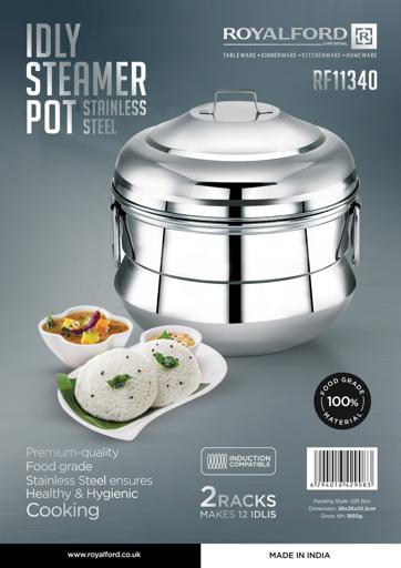display image 10 for product Royal Ford 12 Idli Steamer Pot