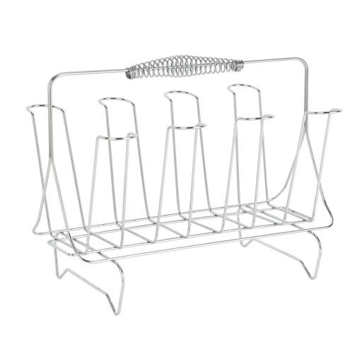 display image 6 for product Royalford RF1155GH8 Stainless Steel 8 Glass Stand Holder with Drainer - Glass Drainer Storage Drying Rack - Glass Holder Rack - Drying Holds 8 Cups - Ideal for Storing/Draining/Drying Cups, Mugs, Glasses