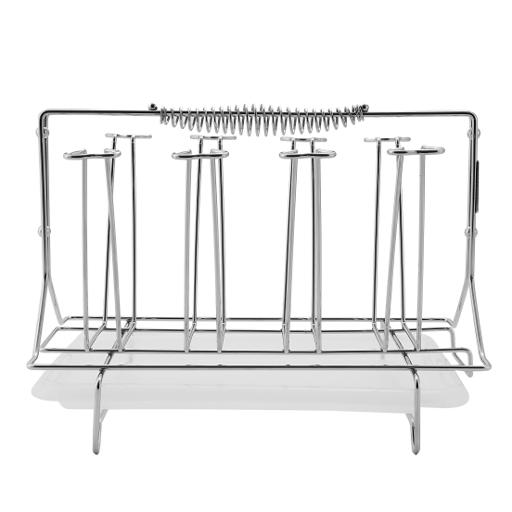display image 5 for product Royalford Stainless Steel 8 Glass Stand Holder With Drainer - Glass Drainer Storage Drying Rack