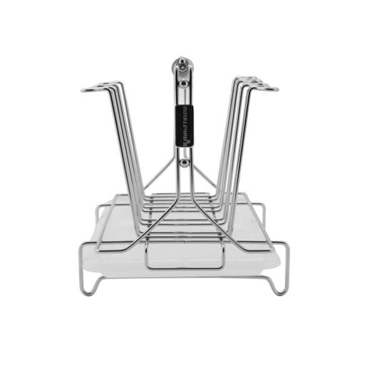 display image 7 for product Royalford Stainless Steel 8 Glass Stand Holder With Drainer - Glass Drainer Storage Drying Rack