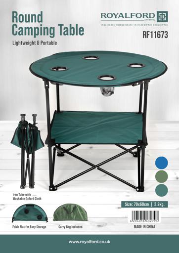 display image 12 for product Royalford Round Camping Table