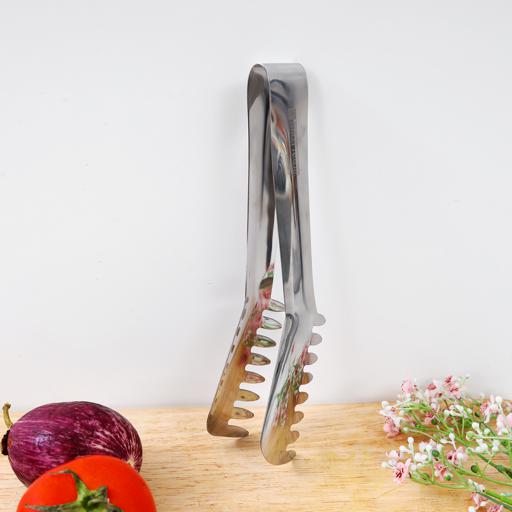 display image 1 for product Royalford Kitchen Tongs - 7.5" Stainless Steel Serving Tongs